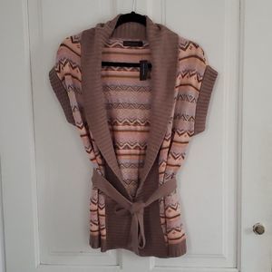 The Limited Brown and Pink Patterned Cardigan